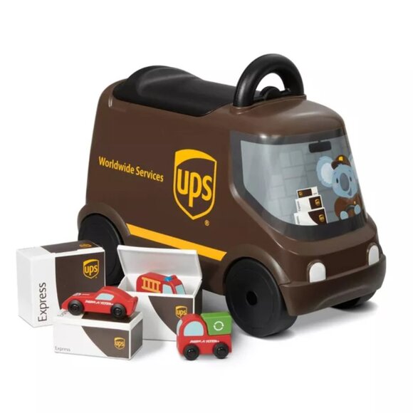 NEW Radio Flyer UPS Delivery Truck Toy Car Baby Toy Pretend Play Ride On Push - Picture 3 of 16